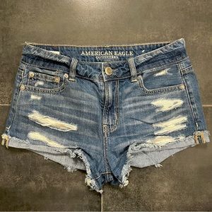 American Eagle High-Waisted Denim Short Short Size 0
